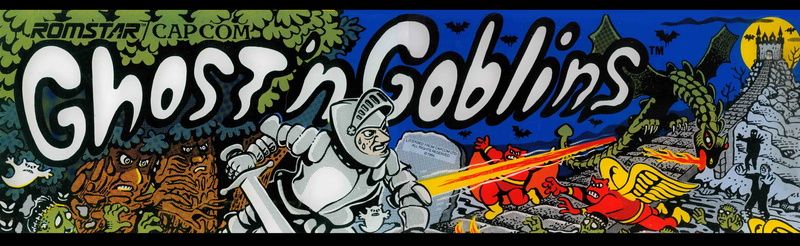 Ghost n Goblins, video game art, 4K, arcade cabinet, arcade marquee