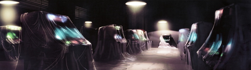 choice, light - natural phenomenon, retail, business, panoramic, fashion, glamour, night, in a row, dual monitors multiple display arcade arcade cabinet artwork tron legacy lights