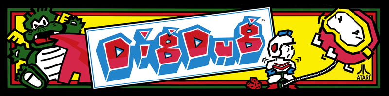 video game art, Dig Dug, arcade cabinet, 4K, arcade marquee
