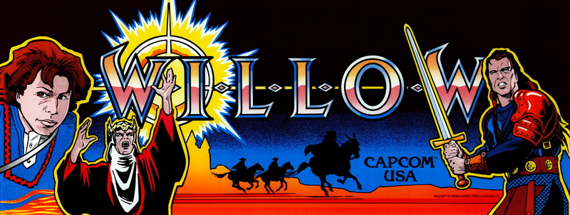 arcade marquee, video game art, 2K, Willow, arcade cabinet