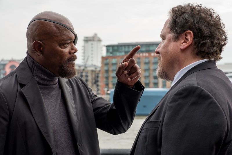 Nick Fury, Spider-Man: Far From Home, 5K, Samuel L. Jackson, Jon Favreau, Happy Hogan, Spider-Man