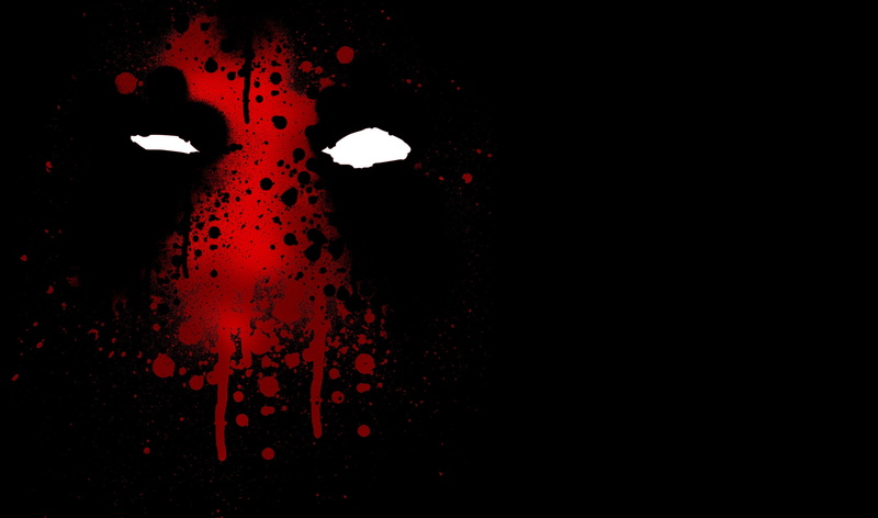 2K, abstract, mercenary, nature, close-up, indoors, mystery, drop, deadpool, dark, black background, water, paint, comics, illuminated, no people, pattern