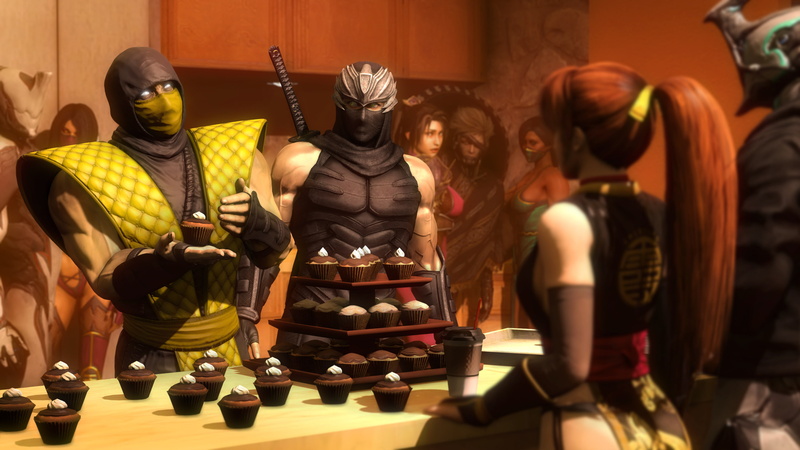 2K, Raiden, cupcake, dead or alive, mortal kombat, zero, fan art, scorpion, jade, kombat, mileena, Ninja Gaiden, sub, Ryu Hayabusa, profit, crossover
