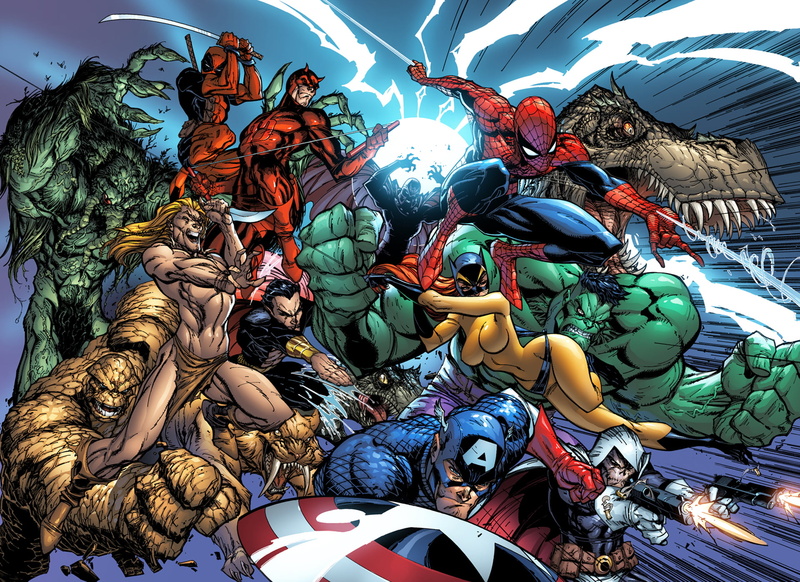 Marvel Comics, Daredevil, hulk, Spider-Man, Thing, Peter Parker, Benjamin Grimm, Captain America (Steven Rogers, 1080P, Wade Wilson, fantastic four, bruce banner