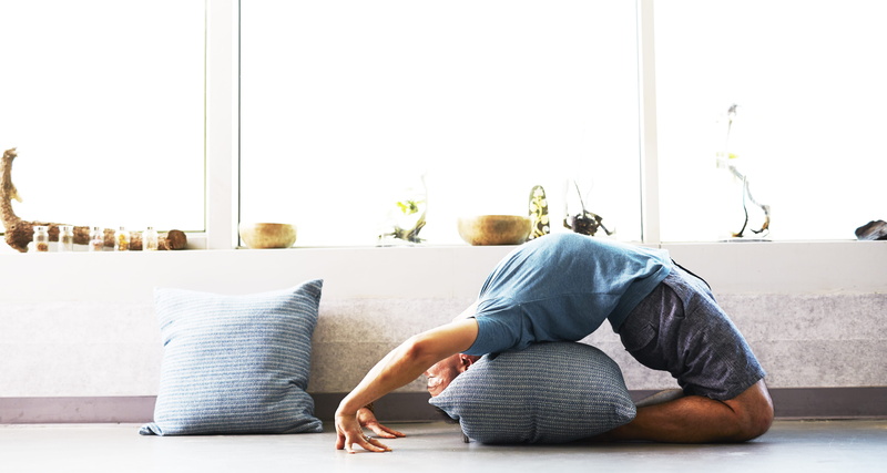 leisure activity, man, human, fitness, yoga, home interior, full length, flooring, person, people, 5K, lifestyles, interior design, pillow, indoors, health