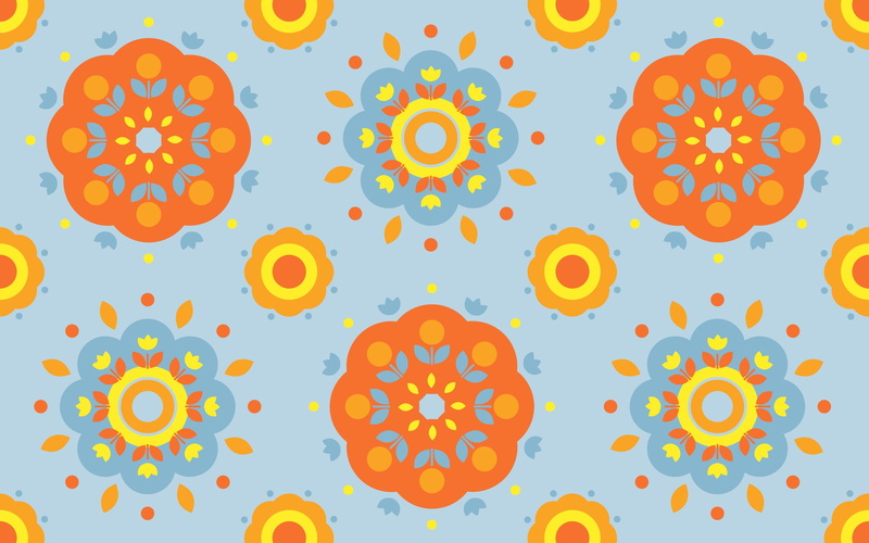 floral, 2K, colorful, pattern