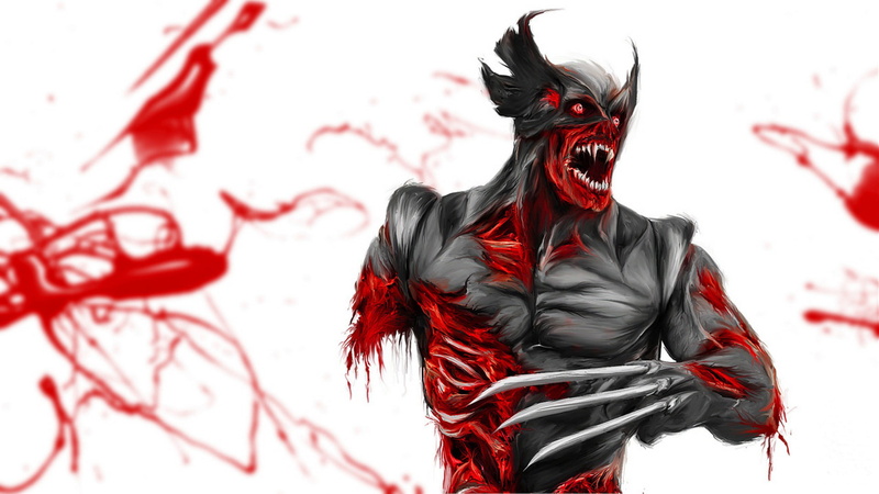 Wolverine, Logan, portrait, blood, digital, costume, one person, x-men, art and craft, red, unrecognizable person, fear, adamantium, halloween