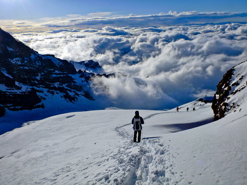mountain range, cold temperature, ski-wear, mountains, 4K, warm clothing, outdoors, winter, landscape, snow, clouds, leisure activity, one person, cloud - sky