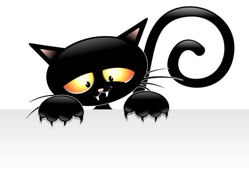 characters, animal, cute, black Color, background, fun, holiday, illustration, humor, claws, creativity, white, ears, illustrations And Vector Art, spooky