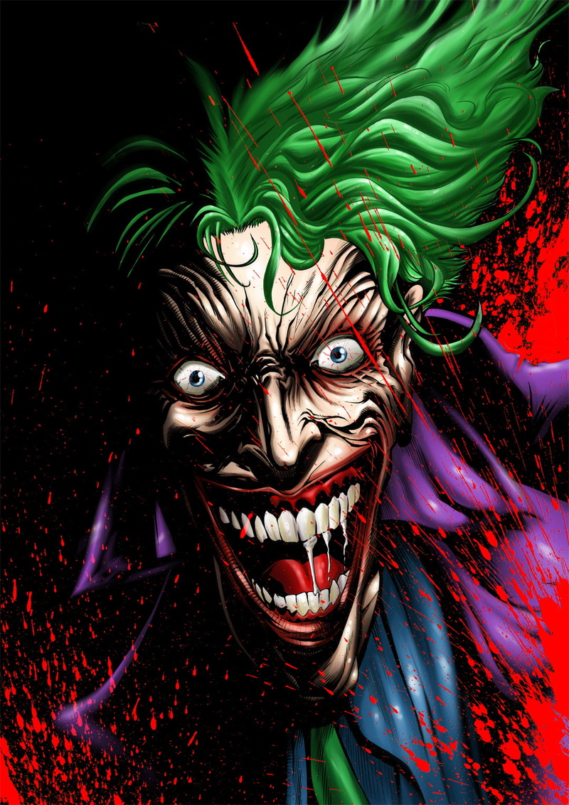 Batman, 720P, Villains, DC Comics, gongon, illustration, Joker