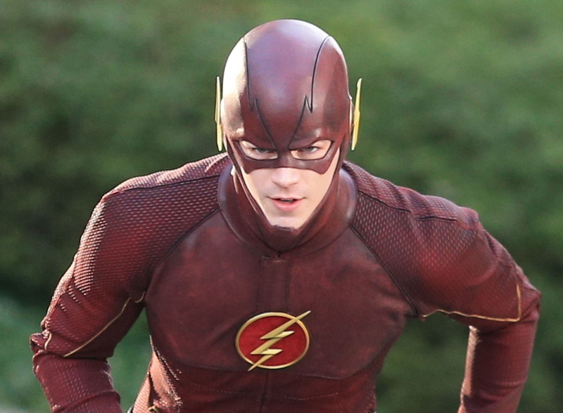 front view, Grant Gustin, young adult, hairstyle, males, sport, nature, adult, offspring, standing, looking at camera, leisure activity, TV Show, outdoors