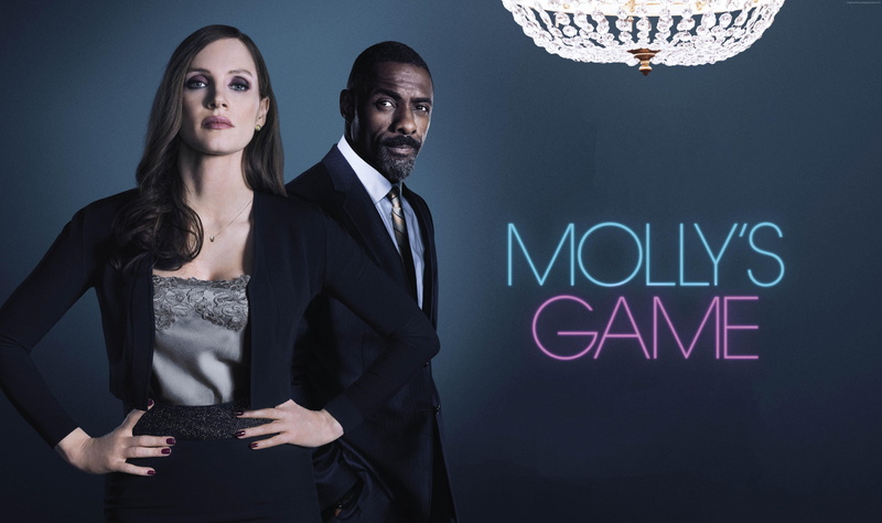 Mollys Game, Jessica Chastain, Idris Elba, 5K, 5K