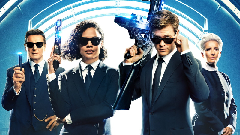 Movie, Men in Black: International, Liam Neeson, 4K, Emma Thompson, Chris Hemsworth, Tessa Thompson