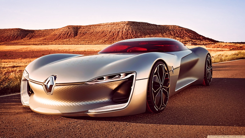 mode of transportation, Renault, wheel, 4K, luxury, futuristic, outdoors, nature, road, convertible, vehicle, Reanault Trezor, landscape, desert, land