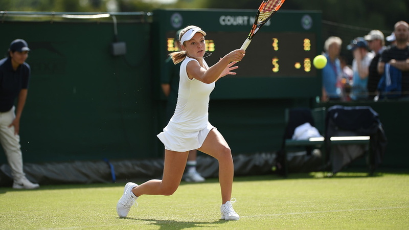competition, incidental people, playing, real people, sport, adult, full length, side view, lifestyles, Katie Swan, tennis, women, 1080P, men, ball, skill