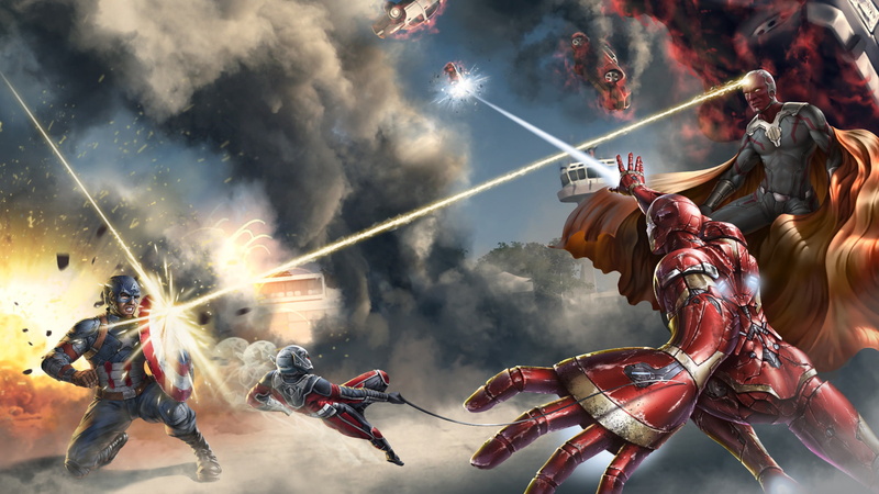 captain america, artist, captain america civil war, digital art, 1080P, artwork, iron man, ant man, hd, vision