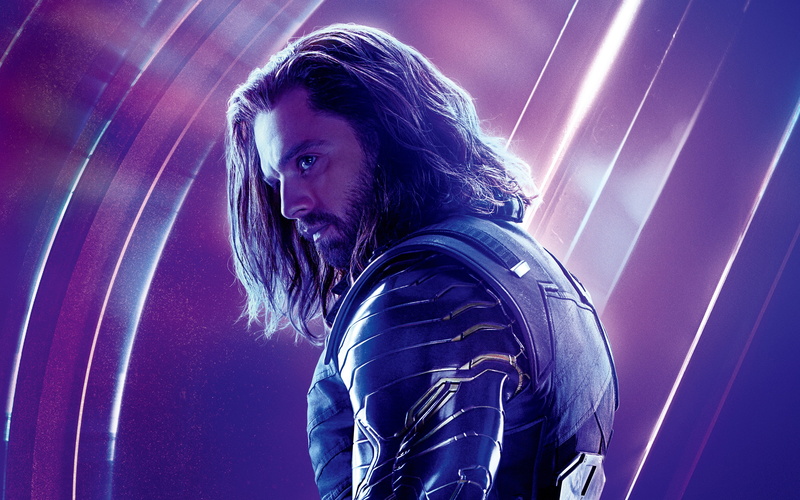 low angle view, one person, stan, marvel, hair, bucky, soldier, war, arts culture and entertainment, infinity, nightclub, music, 4K, hairstyle, laser