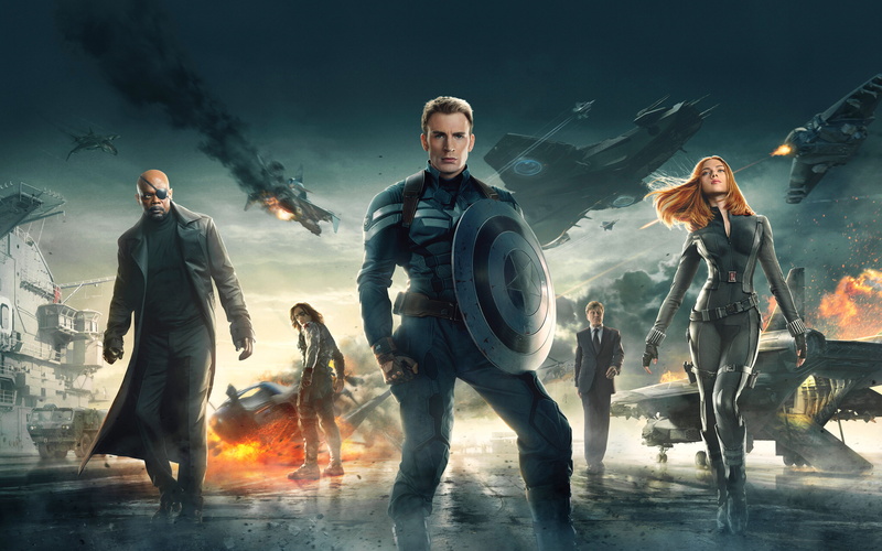 Sebastian Stan, Nick Fury, Captain America: The Winter Soldier, Black Widow, Samuel L. Jackson, Chris Evans, Winter Soldier, 2K, Captain America, Scarlett