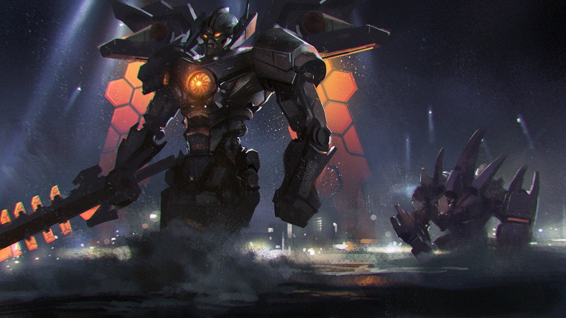 outdoors, technology, nature, 1080P, Mecha, arts culture and entertainment, smoke - physical structure, night, stage, low angle view, positive emotion