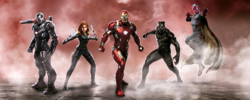 Black Widow, beautiful woman, people, Black Panther (Marvel Comics), indoors, balance, group of people, superheroes, young women, digital, emotion, adult