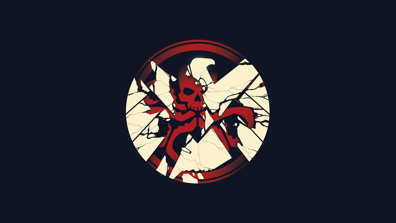 4K, geometric shape, red, sky, shape, warning sign, no people, black background, social issues, dark, creativity, marvel comics hydra comics shield, cut out