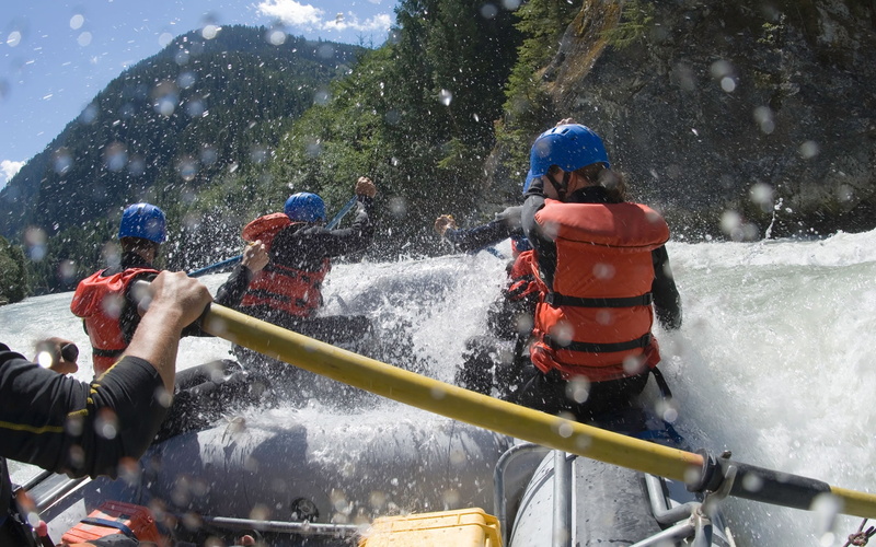 rafting, 1080P, sports, team, three, vests, extreme, life