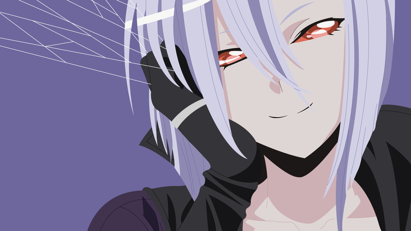 Monster Musume, Everyday Life with Monster Girls, 1080P, Red Eyes, Smile, Purple Hair, Glove, Rachnera (Monster Musume), Anime, Spider Web