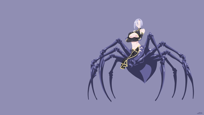 Purple Hair, Spider, 1080P, Minimalist, Everyday Life with Monster Girls, Glove, Rachnera (Monster Musume), Anime, Monster Musume