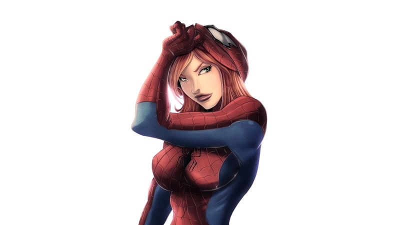 Mae Parker, Red, Chest, marvel, daughter of Peter Parker and Mary Jane Watson, women, Spider-Girl, females, cute, glamour, people, adult, redhead