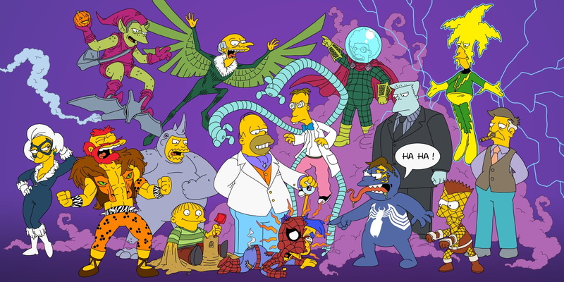 Nelson Muntz, Milhouse Van Houten, Homer Simpson, Professor John Frink, Rainier Wolfcastle, Montgomery Burns, Seymour Skinner, Bart Simpson, Ralph Wiggum