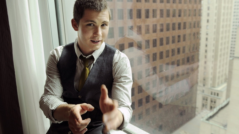 Fury, formal, Noah, boy, Most Popular Celebs in 2015, Percy Jackson, 2K, black, actor, wearing, Logan Lerman, vest