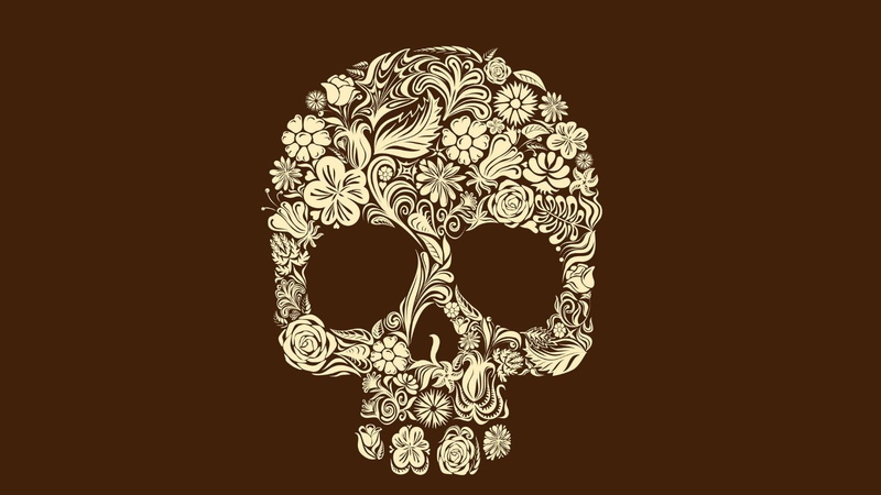 pattern, mexico, creativity, design, ornate, copy space, wealth, celebration, dia de los muertos, silver colored, jewelry, decoration, 1080P, skull, studio shot