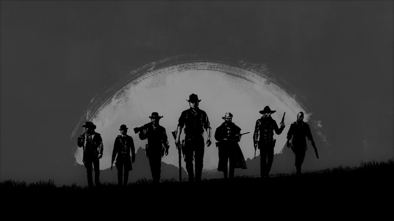cowboys, rifles, revolver, Red Dead Redemption 2, 1080P
