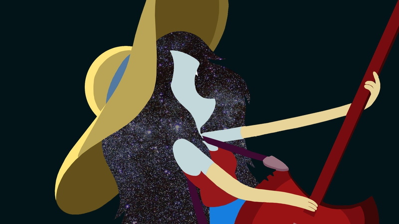 simple background, multi colored, Adventure Time, close-up, yellow, inflatable, 1080P, illustration, day, black background, minimalism, studio shot, Marceline the vampire queen