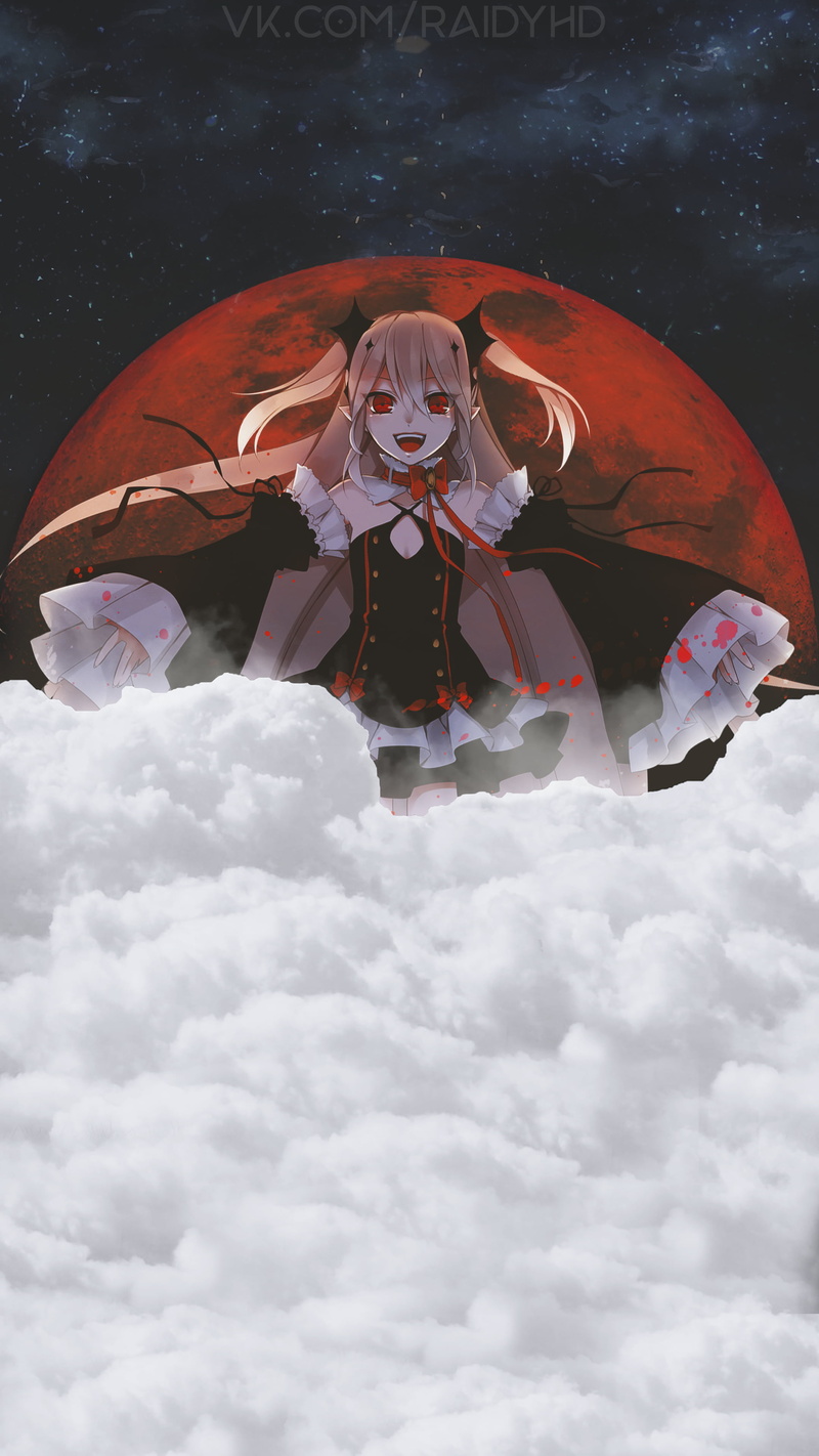 4K, Krul Tepes, anime girls, picture-in-picture, Owari No Seraph, anime