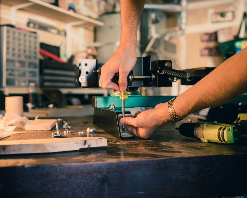 one person, hand, person, 4K, using, screwdriver, workbench, human hand, screw, working, drill, steel, holding, finger, men, workshop, skill, equipment