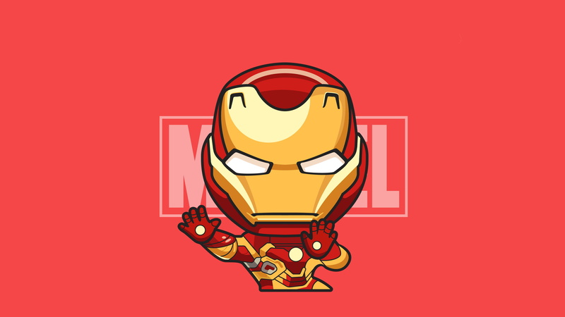 Marvel Comics, Chibi, 4K, Iron Man