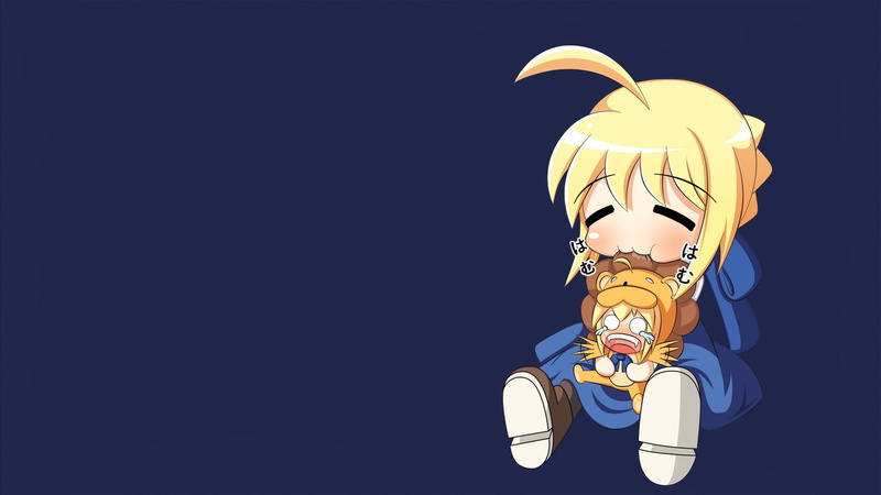 copy space, black background, single object, Fate Series, human representation, blue background, blue, creativity, chibi, representation, cut out, Saber