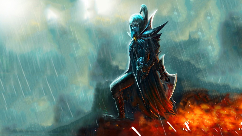 Dota, Dota 2, Phantom Assassin, rain, warrior, 1080P, Valve