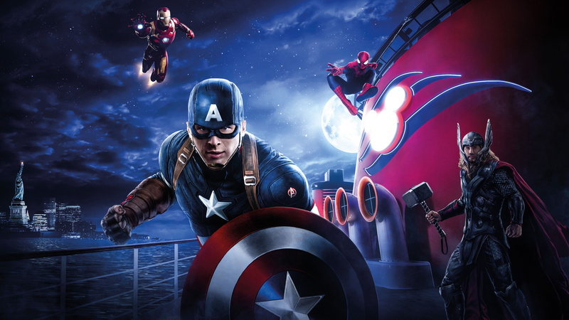Spider-Man, 8K, Captain America, Marvel Super Heroes, Thor, 5K, 4K, Marvel Day at Sea, Iron Man