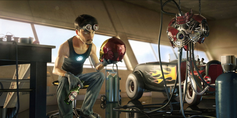 digital art, Iron Man 2, 4K, digital painting, artwork, Iron Man, Marvel Comics, fan art, Tony Stark, Iron Man 3, Marvel Super Heroes