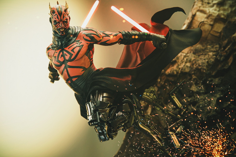 2K, Star Wars Villains, Zabrak, lightsaber, Darth Maul, fan art, Star Wars, digital art