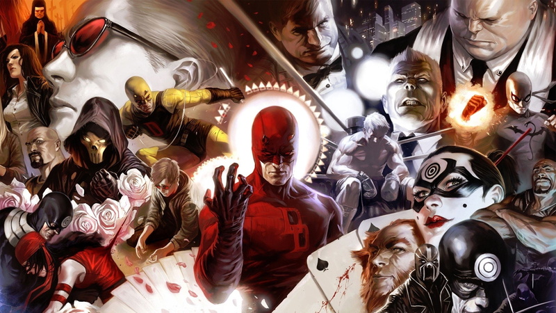 Marvel Comics, Comics, Daredevil, 1080P, Elektra (Marvel Comics), Luke Cage, Matthew Murdock, Kingpin (Marvel Comics), Iron Fist, Bullseye (Marvel Comics