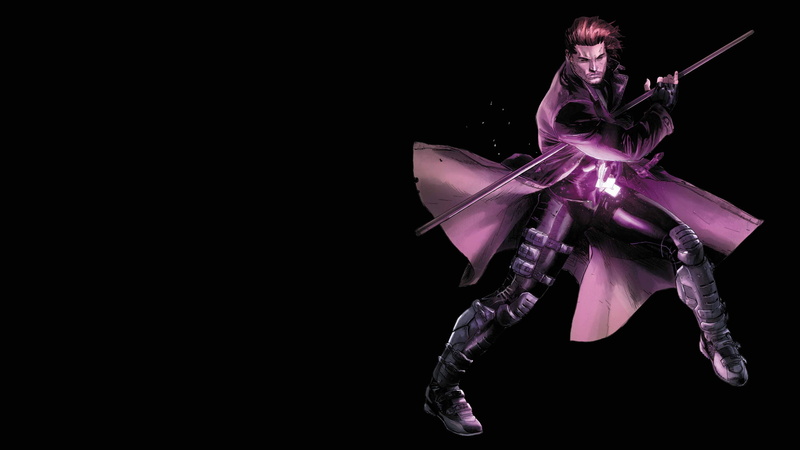 hd, x, men, gambit, black, cartoon/comic, 1080P