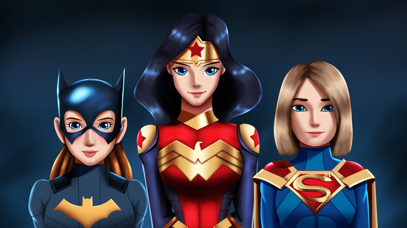 4K, Wonder Woman, Comics, Supergirl, DC Comics, Batgirl