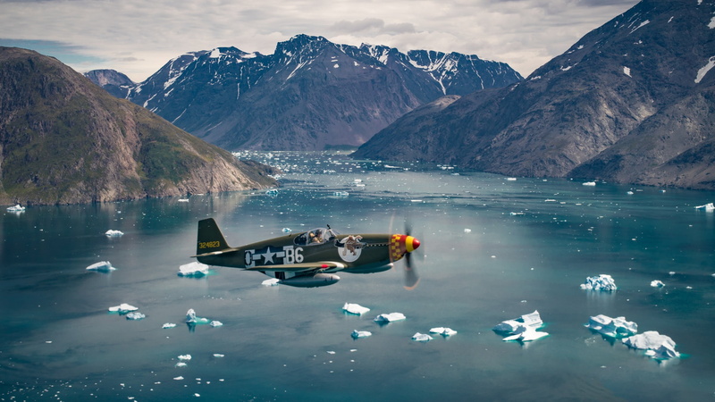 Mustang, The Second World War, Iceberg, 1080P, Fighter, North American P-51 Mustang, The ocean, P-51B Mustang, USAF