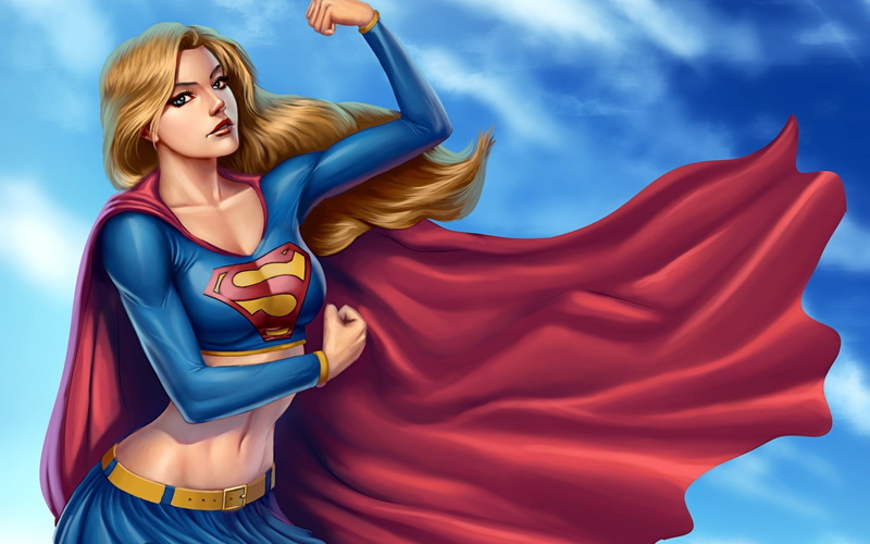 affectation, Superman, superheroines, superhero, Supergirl, artwork, 1080P, like superman