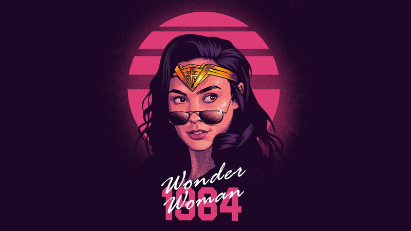 2021, Gal Gadot, 4K, movies, 4K, Wonder Woman, artwork, 1984, superhero