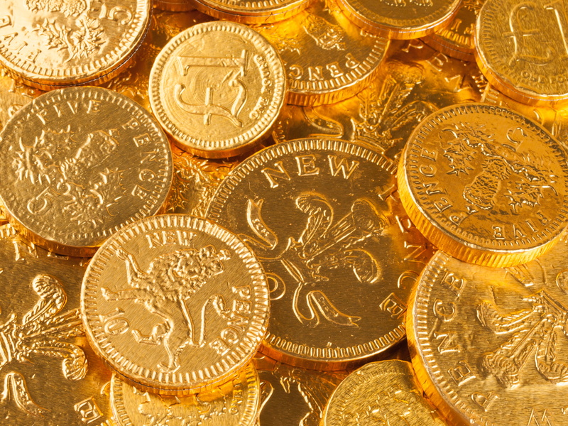 gold Colored, food, digital-slr, Macro, objects, object, Olympus E-3, gold coins, money, finance, Chocolate Coins, wealth, coins, indoors, sweets, yellow