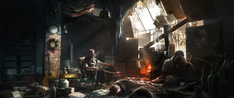 skill, young adult, group of people, metal industry, people, sitting, computer game, glowing, working, concept art, adult, illuminated, Tom Clancys The Division